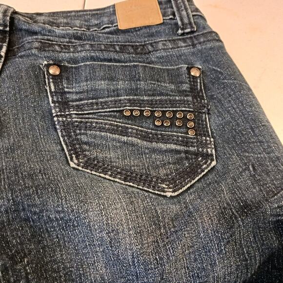 Red Camel Ava Jeans Womens Junior Size 5 Blue Skinny Embellished Low Rise Denim - Picture 10 of 10